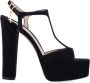 Tom Ford Zwarte Leren Blokhak Sandalen Black Dames - Thumbnail 1