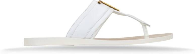 Tom Ford Platte leren sandalen met gouden details
