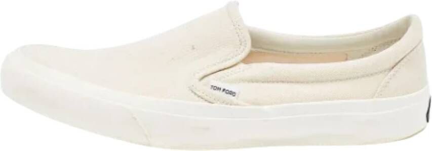Tom Ford Pre-owned Canvas sneakers White Dames