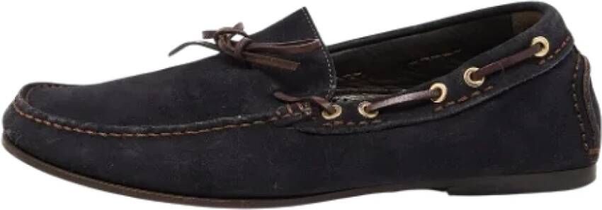 Tom Ford Pre-owned Leather flats Blue Dames