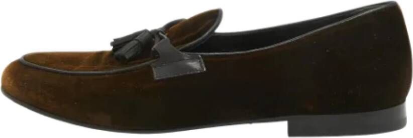 Tom Ford Pre-owned Leather flats Brown Heren