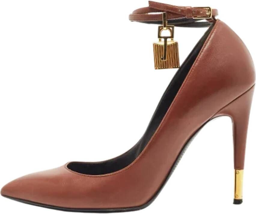 Tom Ford Pre-owned Leather heels Brown Dames