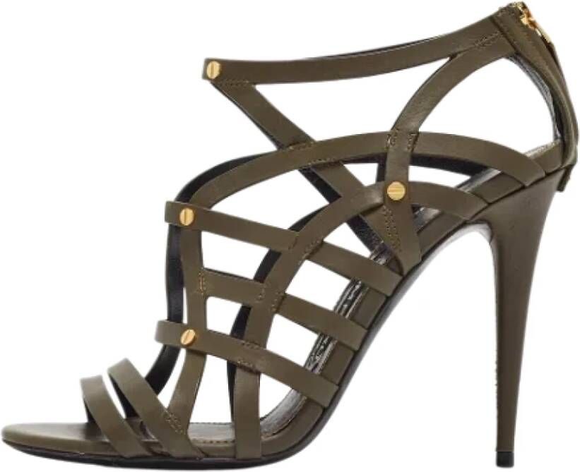 Tom Ford Pre-owned Leather sandals Green Dames