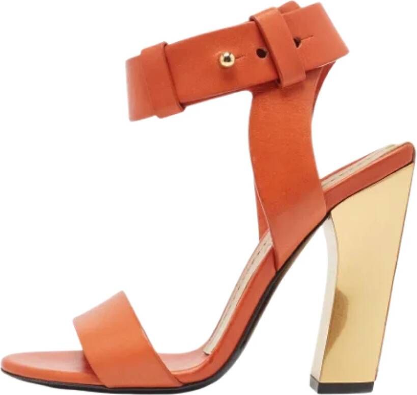 Tom Ford Pre-owned Leather sandals Orange Dames