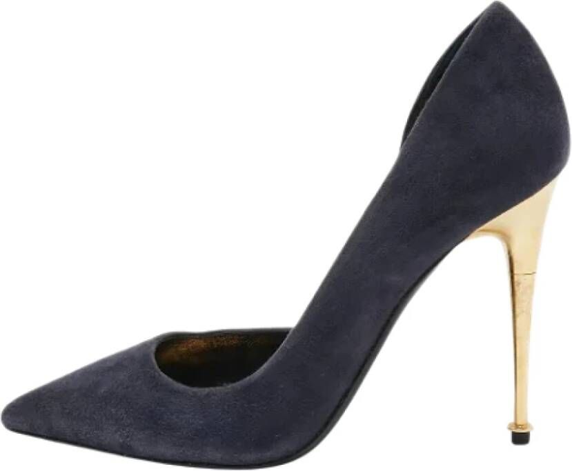 Tom Ford Pre-owned Suede heels Blue Dames