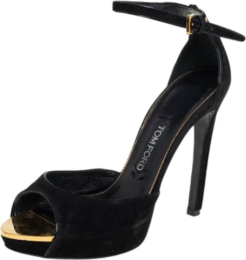 Tom Ford Pre-owned Suede sandals Black Dames