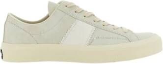 Tom Ford Su de Veterschoenen Lage Su de Sneakers met Leren Details