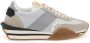 Tom Ford Witte Sneakers Ronde Neus Geborduurd Logo Multicolor Heren - Thumbnail 5