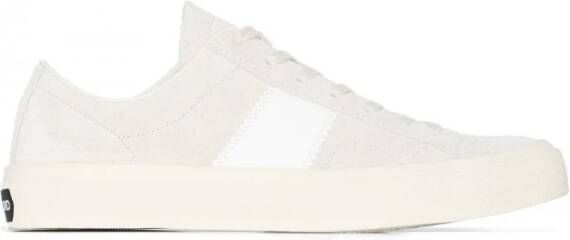 Tom Ford Ivoren suede cambridge sneakers Wit Heren