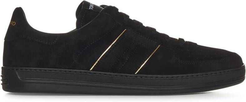 Tom Ford Sneakers Art.j1100Tof 001 Zwart Leer 50% Andere vezels 50% Geschikt voor alle temperaturen Regular Fit Black Heren
