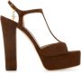 Tom Ford Bruine Suède Gesp Sandalen Brown Dames - Thumbnail 1