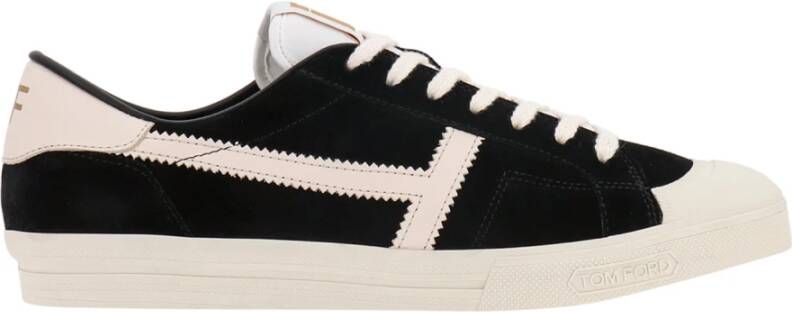 Tom Ford Suede Lace-Up Sneakers Black Heren