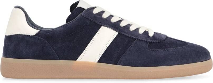 Tom Ford Suède sneakers met leren hielinzetstuk
