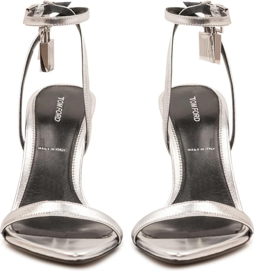 Tom Ford Geglazuurd Lamsvel Nappa Plateau Puntige Blote Sandalen - Foto 2