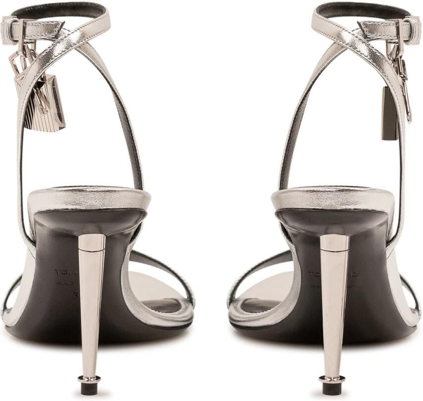 Tom Ford Geglazuurd Lamsvel Nappa Plateau Puntige Blote Sandalen - Foto 3