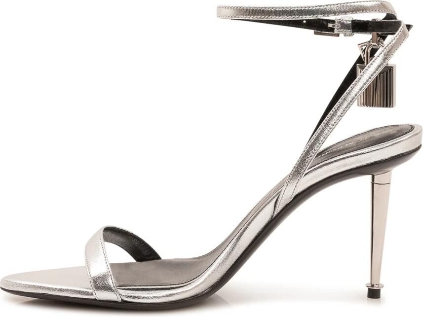 Tom Ford Geglazuurd Lamsvel Nappa Plateau Puntige Blote Sandalen - Foto 4