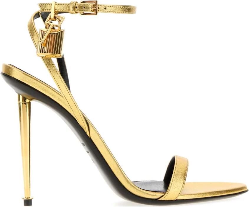 Tom Ford Gelamineerde Nappa Puntige Naked Sandaal