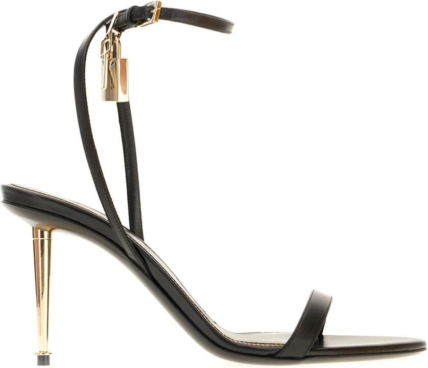 Tom Ford Glanzend Lederen Padlock Pointy Naked Sandaal