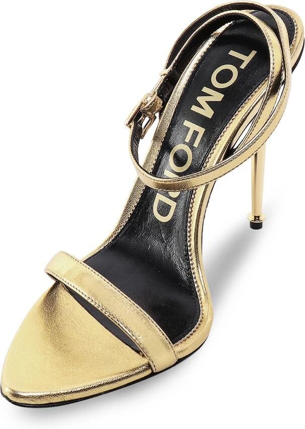 Tom Ford Laminated Nappa Leather Padlock Pointy Naked Sandal - Foto 2