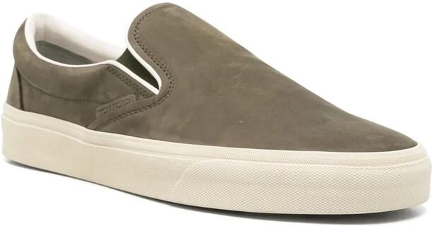 Tom Ford Olijfgroene Slip-On Sneakers