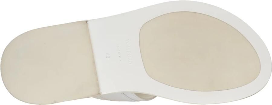 Tom Ford Platte leren sandalen met gouden details