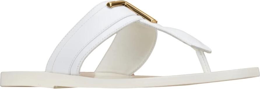 Tom Ford Platte leren sandalen met gouden details