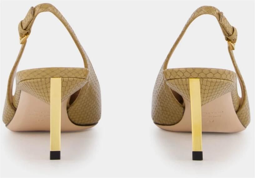 Tom Ford Python Glossy Slingback Pumps