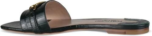 Tom Ford Whitney Croc-effect leren slippers - Foto 2
