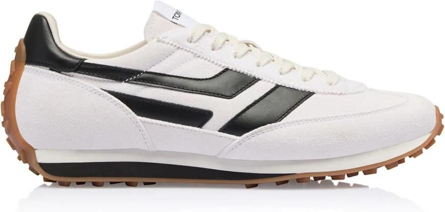 Tom Ford Witte Sneakers met Logo Patch White Heren