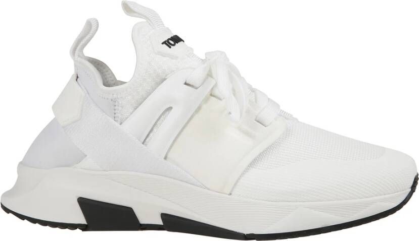 Tom Ford Witte lage top elastische sneakers