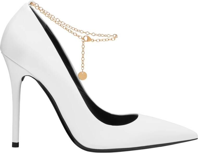 Tom Ford Witte Patentleren Dcollet Pumps White Dames