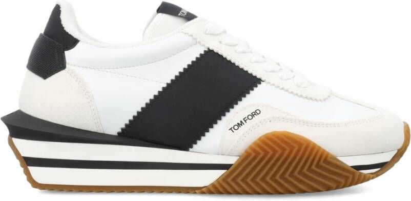 Tom Ford Witte Zwarte Sneakers Laag-top Stijl White Heren