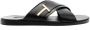 Tom Ford Zwarte Geitenleren Slip-On Schoenen met Kruisband Black Heren - Thumbnail 1