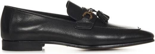Tom Ford Zwarte platte loafers met vierkante neus en geen sluiting Black Heren