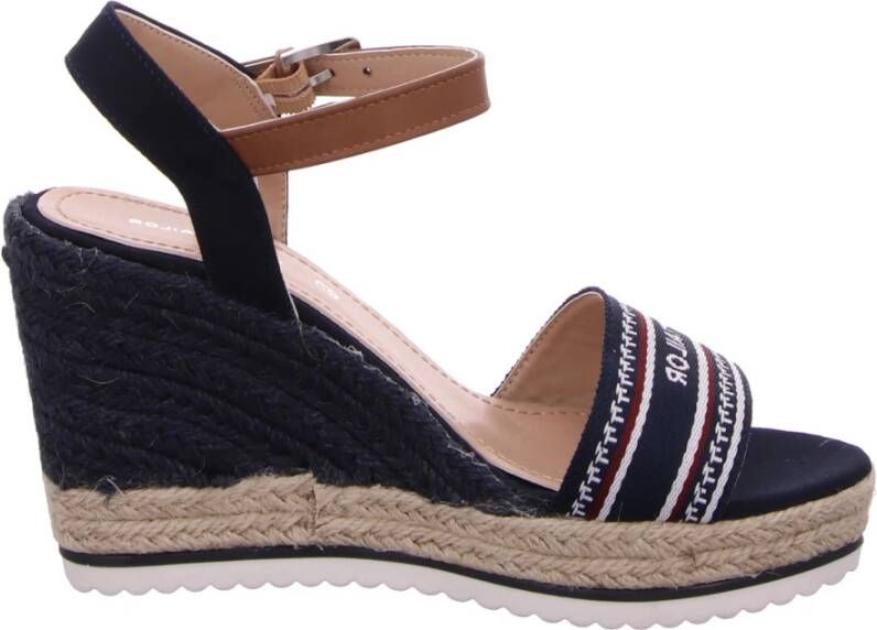 Tom Tailor Blauwe sleehak sandalen voor dames