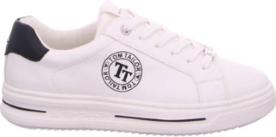 Tom Tailor Casual Veterschoenen in Wit