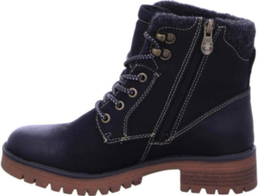 Tom Tailor Hoge veterschoenen met contrasterende stiksels
