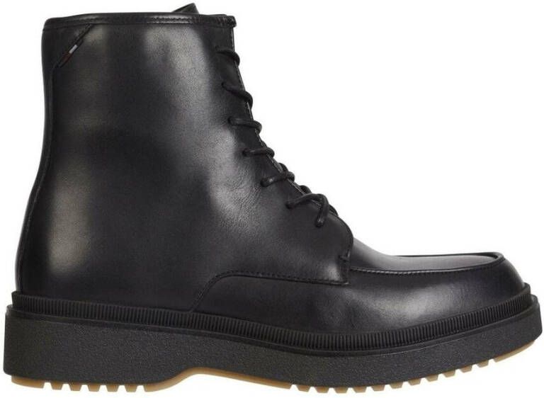 Tommy Hilfiger Premium Cleated Lace-Up Boots Black Heren