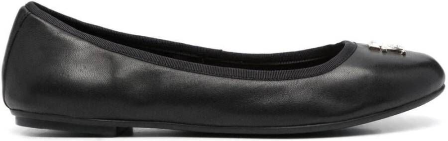 Tommy Hilfiger Ballerina's met labeldetail in metallic