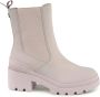 Tommy Hilfiger Beige Blokhak Chelsea Laarzen - Thumbnail 1