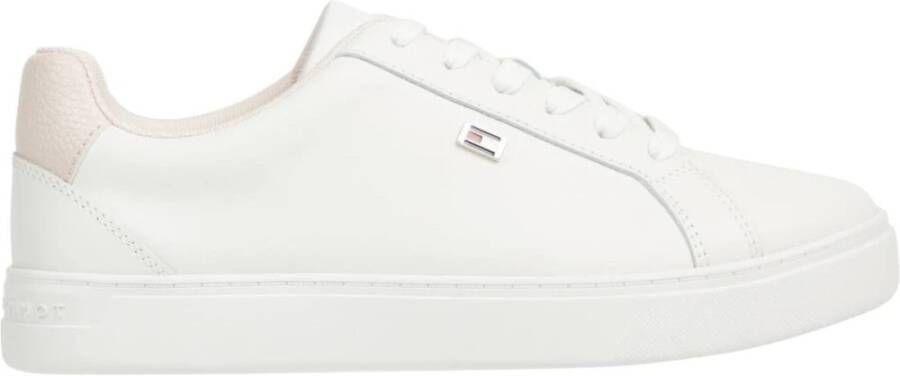 Tommy Hilfiger Witte Polyester Sneakers met Veters Contrastdetails Logo Witte Polyester Sneakers met Veters Contrastdetails Logo Witte Polyester Sneakers met Veters Contrastdetails Logo Witte Polyester Sneakers met Veters Contrastdetails Logo - Foto 4