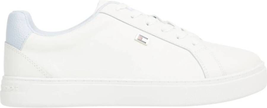 Tommy Hilfiger Witte polyester sneakers met veters contrastdetails logo White Dames - Foto 3