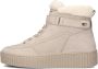 TOMMY HILFIGER Hoge Sneakers Dames Faux Fur Low Lace-up Maat: 41 Materiaal: Nubuck Kleur: Beige - Thumbnail 1