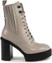 Tommy Hilfiger Beige LaceUp Platform Enkellaarzen - Thumbnail 1