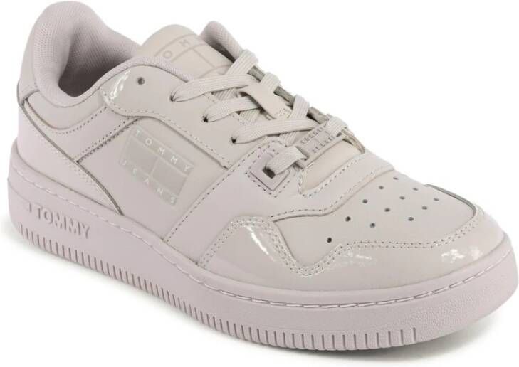 Tommy Hilfiger Beige Leren Sneaker