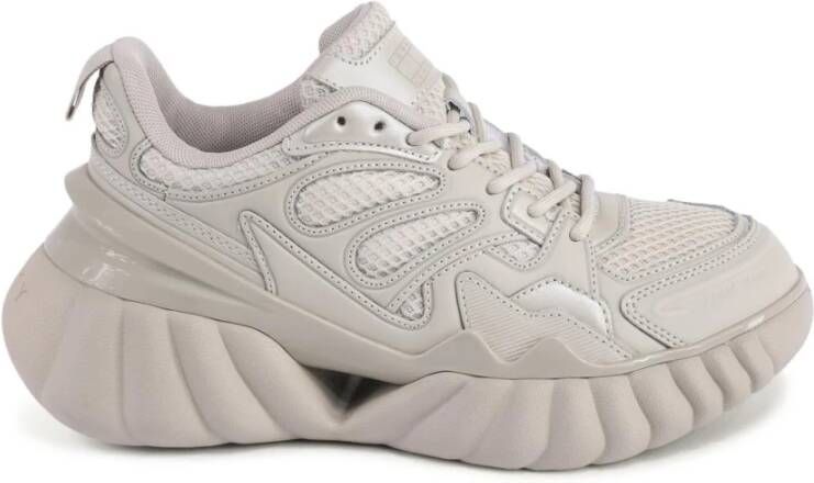 Tommy Hilfiger Beige Leren Sneaker Mix