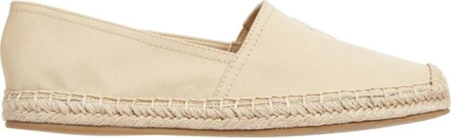 Tommy Hilfiger Beige Platte Espadrilles Oogst Tarwe Beige Dames