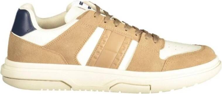 Tommy Hilfiger Beige Polyester Sneaker met Gewatteerde Binnenzool Beige Heren