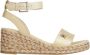 Tommy Hilfiger Kleurrijke Sleehak Satijnen Sandalen Beige Dames - Thumbnail 15