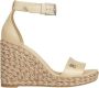 Tommy Hilfiger Kleurrijke Sleehak Satijnen Sandalen Beige Dames - Thumbnail 11